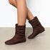 ELEGANTE DAMEN-SLOUCH-STIEFELETTEN - BEQUEMER NIEDRIGER ABSATZ